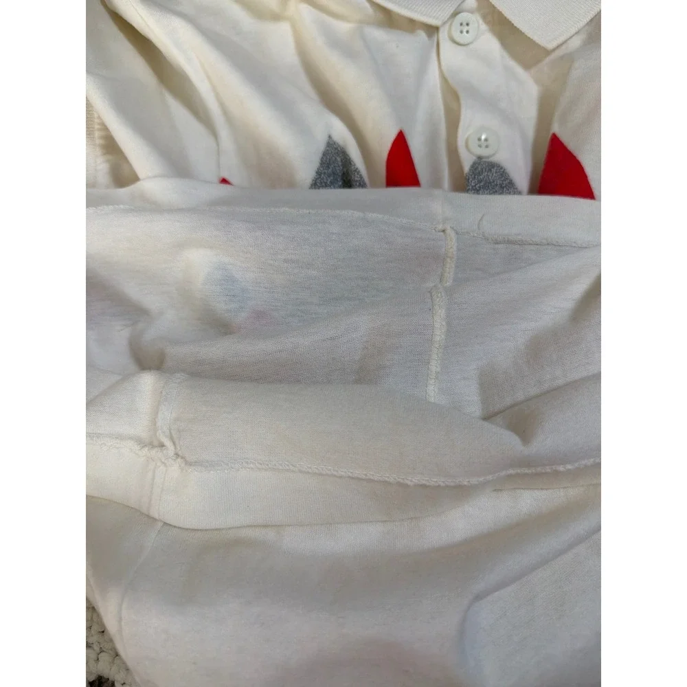 Adidas Vintage 80s Ivan Lendl Argyle Polo | White Red | Trefoil Tennis Shirt